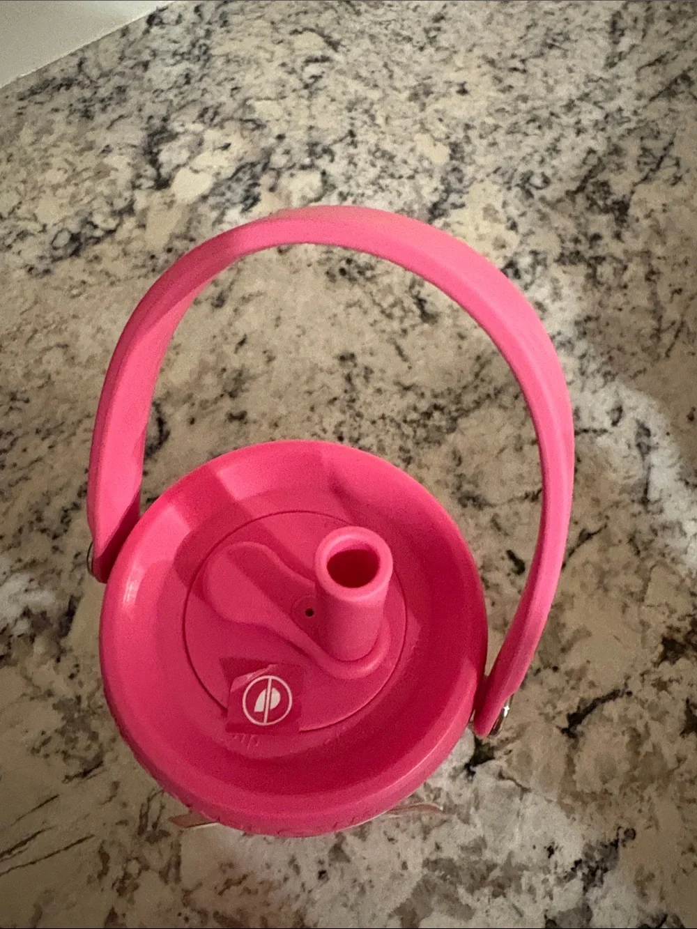 edge Hydroflow Pink Butterfly Kids Water Bottle with Carry Handle